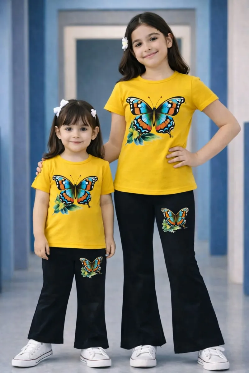 Kids' Half Sleeve Cotton T-Shirt and Pant Set, 160-170 GSM