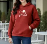Premium Comfortable Printed Ladies Winter Hoodie