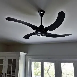 SK Antique Plus 56" Ceiling fan Black Silver SK-201