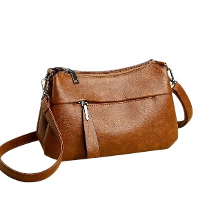 Crossbody bag atipasial leather (brown)