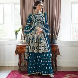Premium Ready Made Georgette Embroidered Party Dress