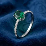 Sapphire Crystal Ring – Premium Silver Finish