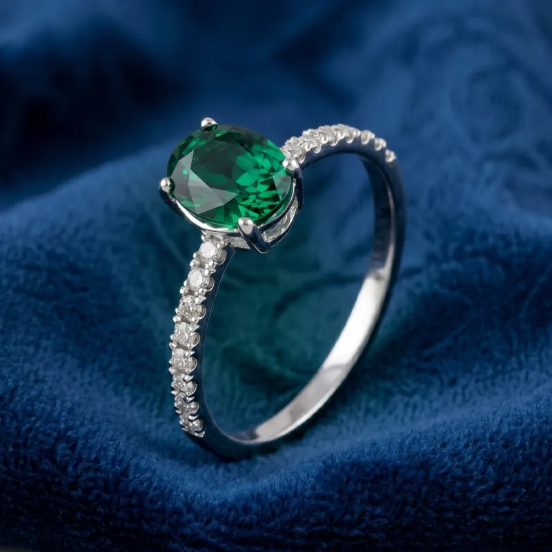 Sapphire Crystal Ring – Premium Silver Finish