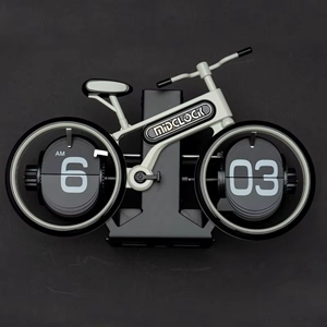 MidClock HY-F117 Unique Bicycle Vintage Flip Desk Clock