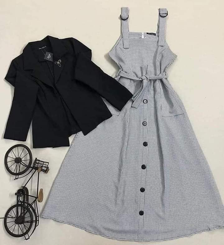 Women's Western Denim Blazer Gown Top, 4 Colours