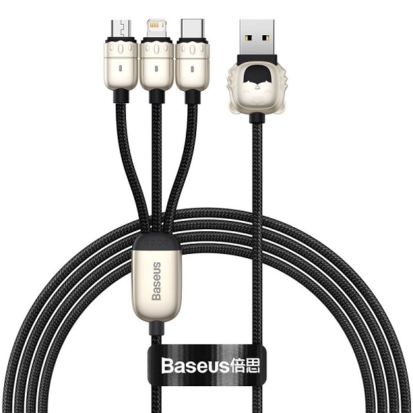 Baseus One-for-Three Data Cable USB to M+L+C (CASX010009)