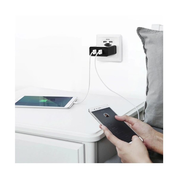 Ugreen CD161 36W Dual USB QC 3.0 Black Charger (2 Pin, EU)