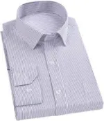Men's Pure Cotton Office Check Shirt, Collar 15.5 to 16.5