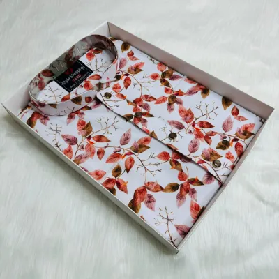 Men's Digital Print Panjabi with Snap Buttons, Single Colour