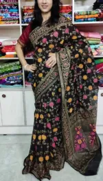 Screen Printed Half Silk Saree for Women, 12 Haath, 6 Colours
