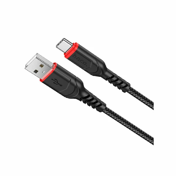 Hoco X59 1M Anti-Bending Type-C Charging Data Cable - Black