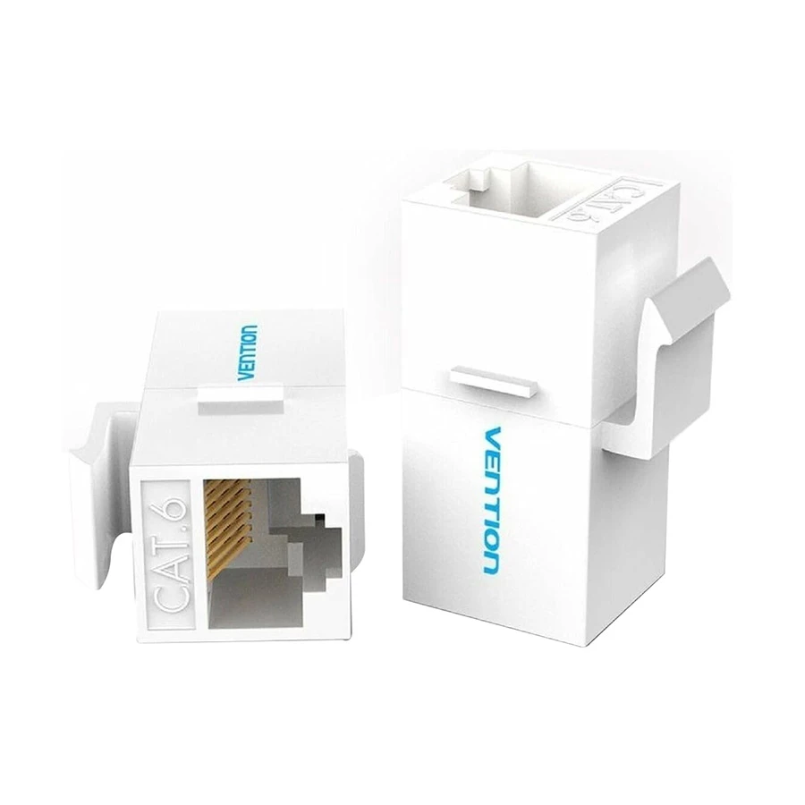 Vention IPGW0-5 Cat-6 UTP Keystone Jack Coupler White (5 Pcs)