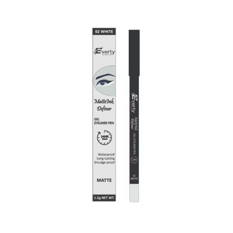 Everly Matte Ink Definer Waterproof Gel Eyeliner Pen - 02 White (China)