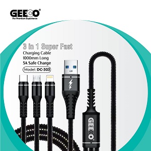 Geeoo DC-301 3in1 Long Data Cable