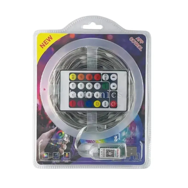 10M RGB Music LED String/Fairy Light। USB Powered Remote Controller & Smart App