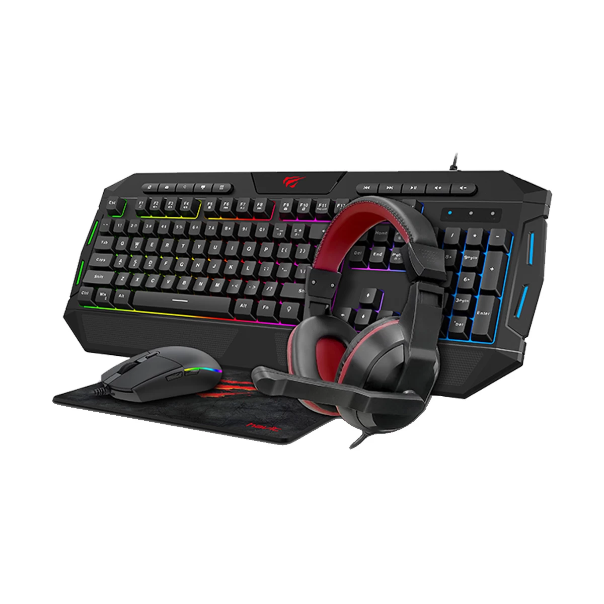 Havit HV-KB501CM Gaming Keyboard, Mouse, Headphone & Mouse Pad Combo