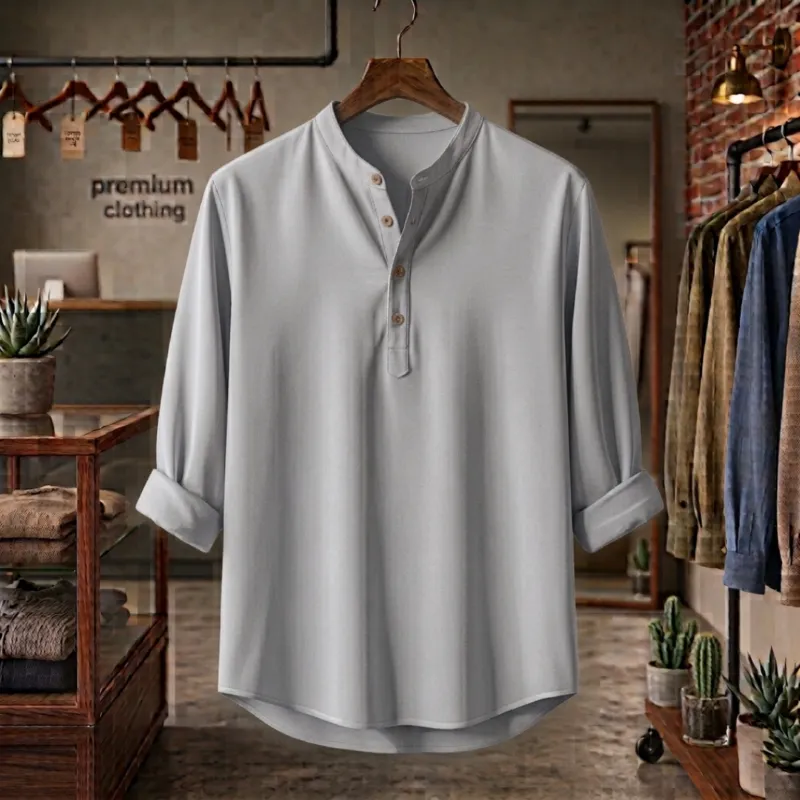 Men's Solid Colour Pure Cotton Katua for Everyday Wear