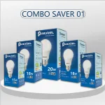 Rezzel LED Bulb 5-Piece Combo Pack (20w, 18w, 18w, 15w, 7w)