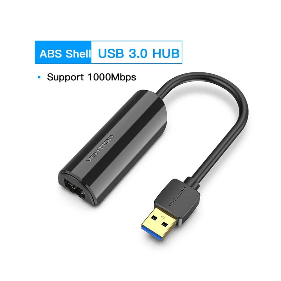 Vention CEHBB USB 3.0 to Gigabit LAN Converter 0.15m Black