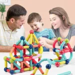 Big Size Magnetic Building Blocks Kid Toy Set Montessori Educational Magnetic Stick Building Bricks Construction Funny Toy Gift