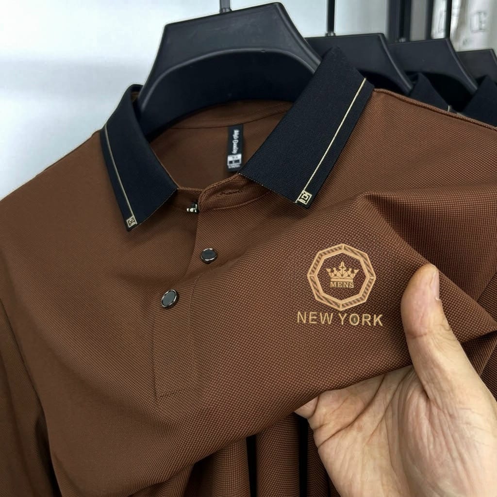 Men's PK Cotton Sticker Logo Polo Shirt, 6 Colour Choices