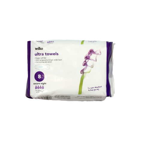 Wilko Ultra Secure Night Towels 8 Pack (China)