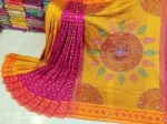 Dhupian Silk Saree, Embroidery and Block Print, 6 Colours