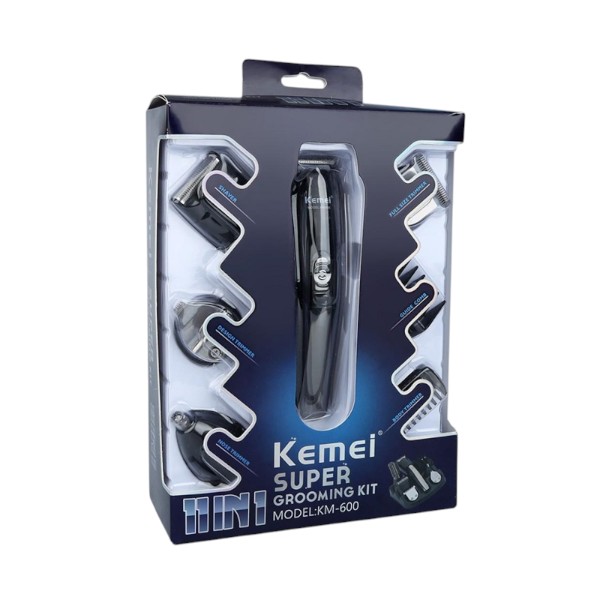 Kemei KM - 600 Professional Hair Trimmer 6 In 1 Hair Clipper Shaver Sets Electric Shaver Beard Trimmer Hair Cutting Machine