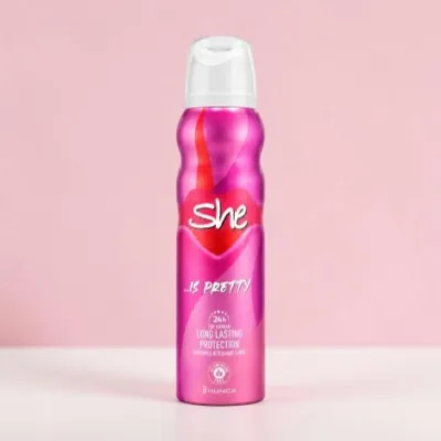 She Is Pretty Long Lasting Protection Perfumed Deodorant Spary 150ml (Turkey)