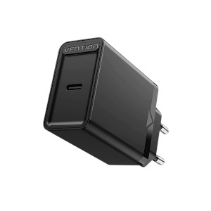 Vention FADW0-EU 1-port USB-C 20W Wall Charger – Black