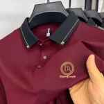 Men's Pique Polo Shirt with Sticker Logo, Sizes M to XXL
