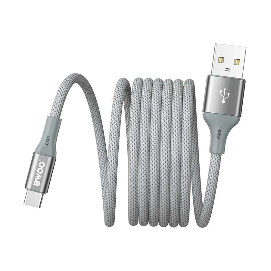 Bwoo BO-X311C 15W USB to Type-C Braided Cable 1 Meter Gray