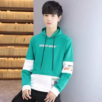 Contrast Colour Hoodie, 300 GSM Cotton, Chest 38 to 42 Inch