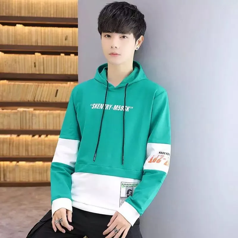 Colour Block Hoodie in 300 GSM Cotton, 4 Colour Choices