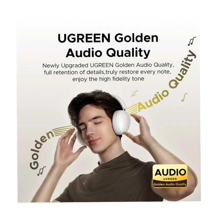 UGREEN Studio Max2 HP205 ENC Bluetooth Headphone Light Gray