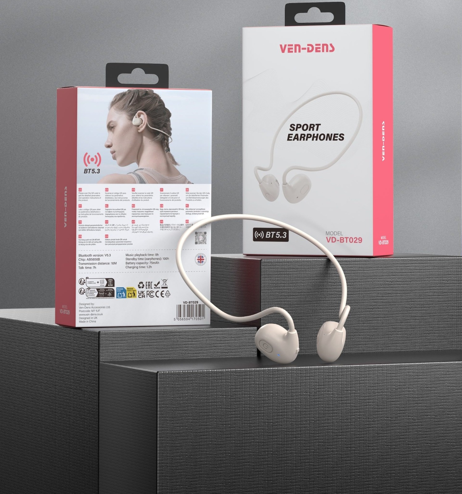 VEN-DENS Sport Earphones VD-BT029