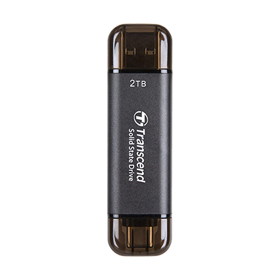 Transcend ESD310 2TB USB Type-A & Type-C OTG Black Portable SSD