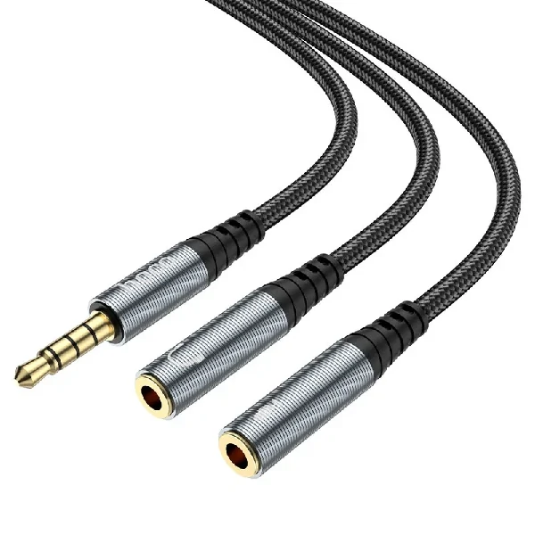 Hoco UPA21 3.5mm Male to 2*3.5mm Female Audio Cable Adapter