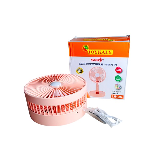 Joykaly YG-737 Rechargeable Table Fan with LED Light