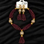 Premium Turkish Crystal & Antique Ball Necklace Set