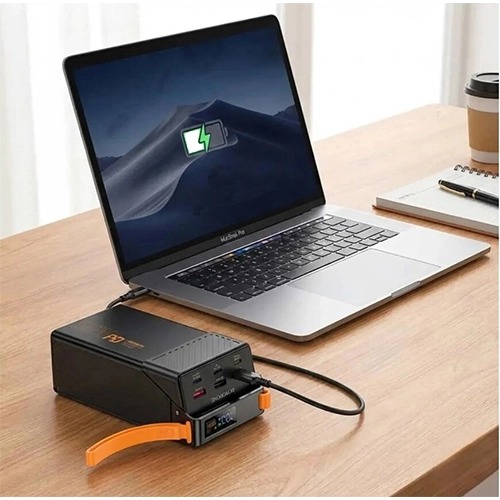 Hoco DB100 Harmony 30000mAh 65W Fast Charging Power Bank – PD & QC 3.0 Support, Dual Type-C & Dual USB-A Ports, Smart Digital LED Display & Laptop Charging Compatible