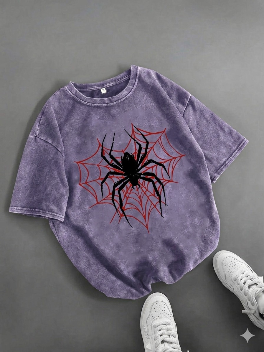 Men's Acid Wash Oversized Drop Shoulder T-Shirt, 250 GSM Pure Cotton