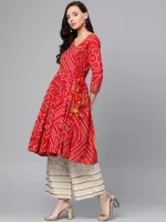 Readymade AC Cotton Printed Kurti with Butterfly Palazzo