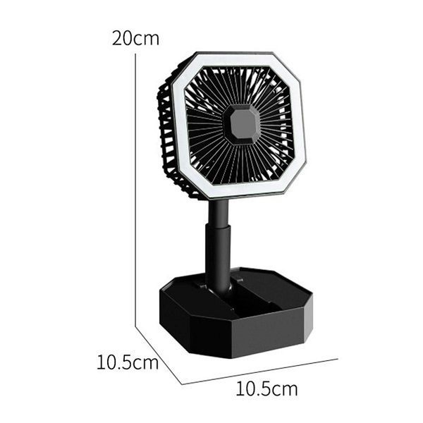 Desktop Folding Mini Fan With Lamp