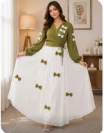 Jafran Fabric Tops and Skirt Set with 100 Inch Flare Skirt