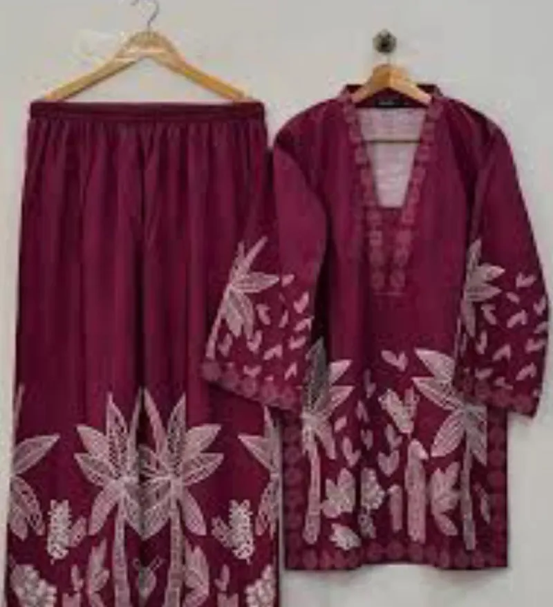 Cotton Silk Two Piece with 42 Inch Kameez, Sizes 36 to 46