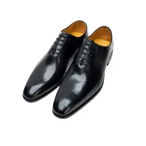 25006-Black Formal Genuine Cow Leather Oxford Formal Shoes For Men