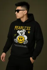 DTF Printed Drop Shoulder Cotton Hoodie, Chest 40 to 46 Inch
