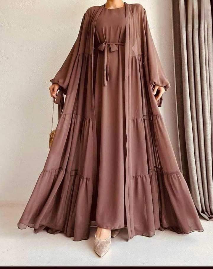 Pori Koti Borka with Separate Inner and Koti, Cherry Fabric