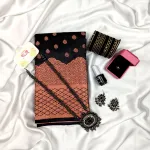Premium Silk Katan Saree Combo Pack – Black